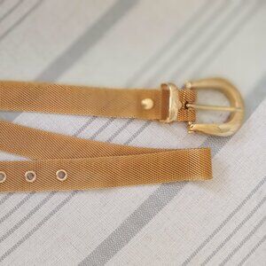 Gold Chainmail mesh Belt Size M EUC